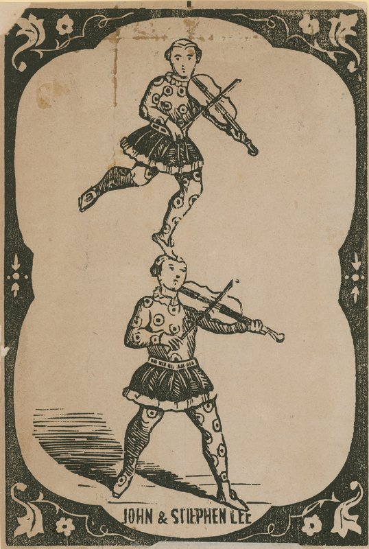 Akrobatik müzisyenler: John Lee ve Stephen Lee by English School