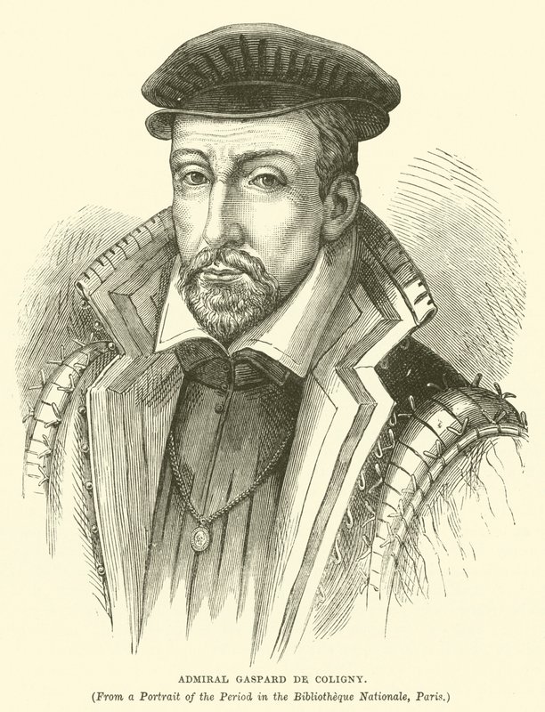 Amiral Gaspard de Coligny (gravür) by English School