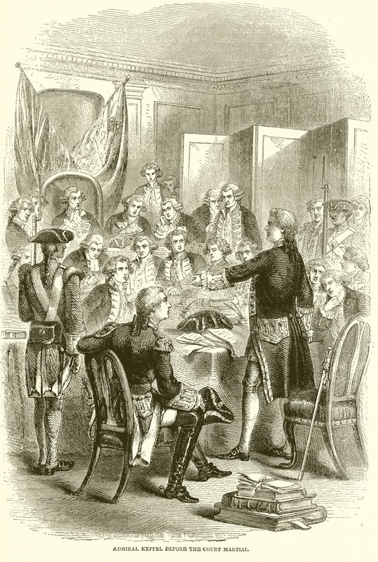 Amiral Keppel Askeri Mahkeme huzurunda by English School