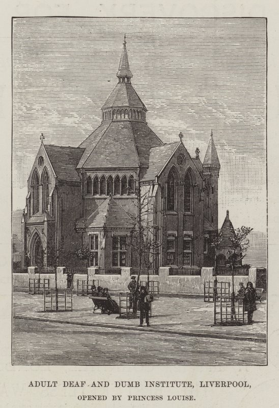 Yetişkin Sağır ve Dilsiz Enstitüsü, Liverpool, Prenses Louise tarafından açıldı by English School