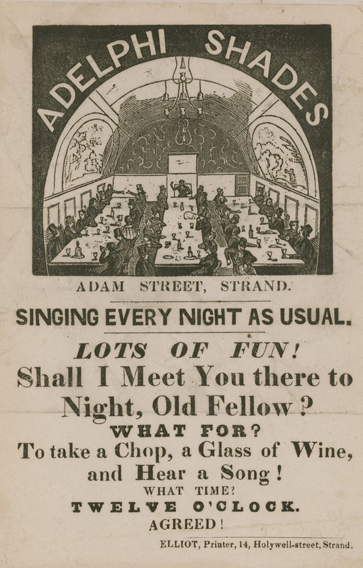 Adelphi Shades, Adam Street, Strand için ilan by English School