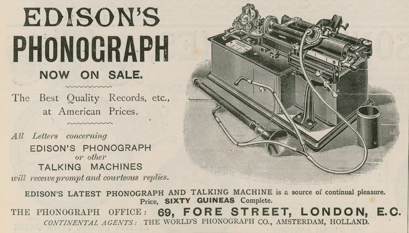 Edisons Fonograf için Reklam by English School