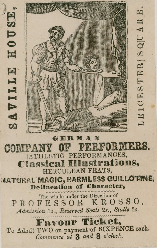 Alman Performans Sanatçıları Şirketi, Saville House, Leicester Square, Londra için reklam by English School