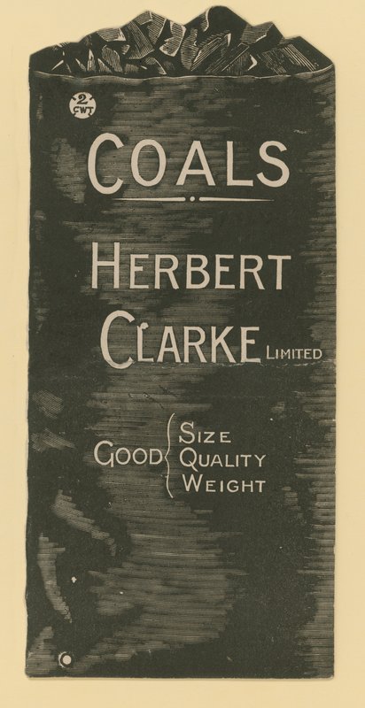Kömür tüccarı Herbert Clarke Ltd. için reklam by English School