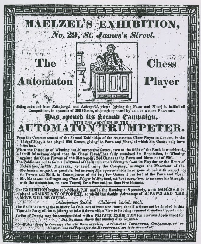 Maelzels Sergisi, 29 St Jamess Street reklamı by English School