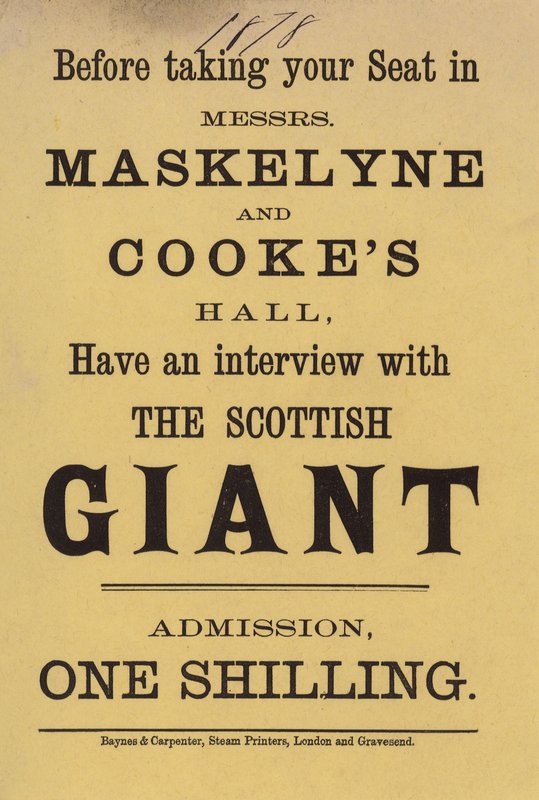 Messrs Maskelyne ve Cookes Hall için reklam by English School