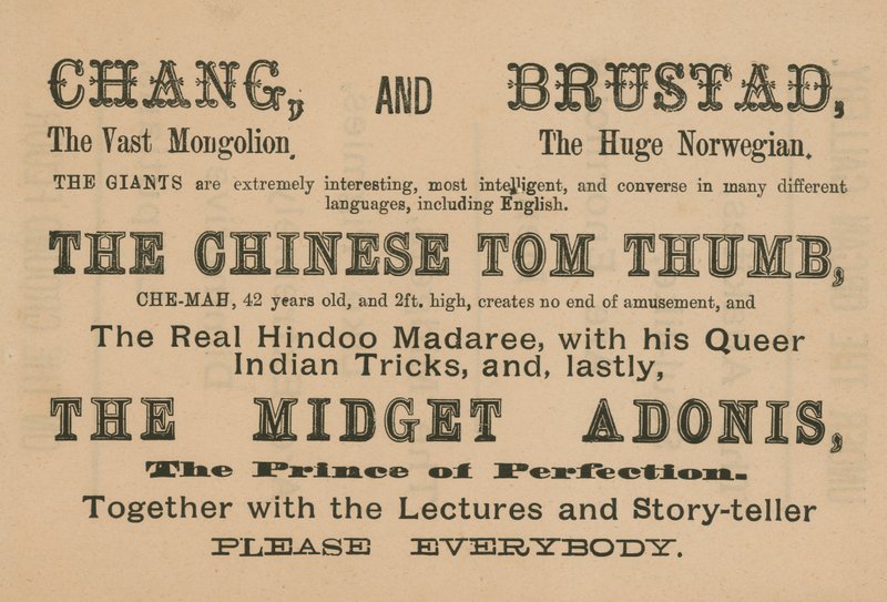 Chang, Brustad, The Chinese Tom Thumb ve The Midget Adonis