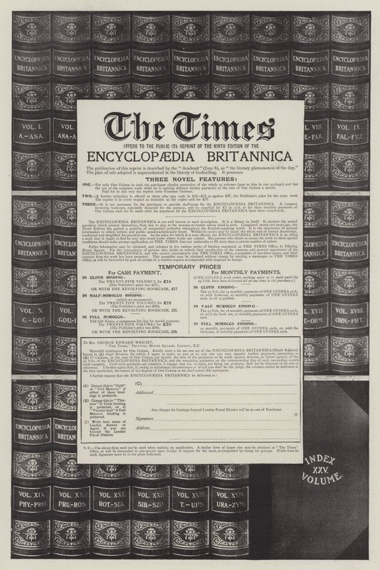 Reklam, Britannica Ansiklopedisi (gravür) by English School