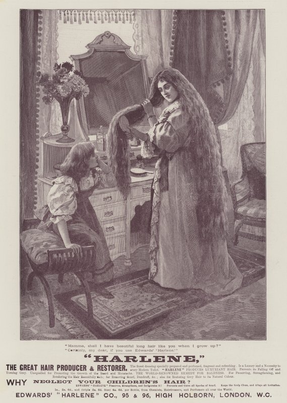 Reklam, Harlene (gravür) by English School