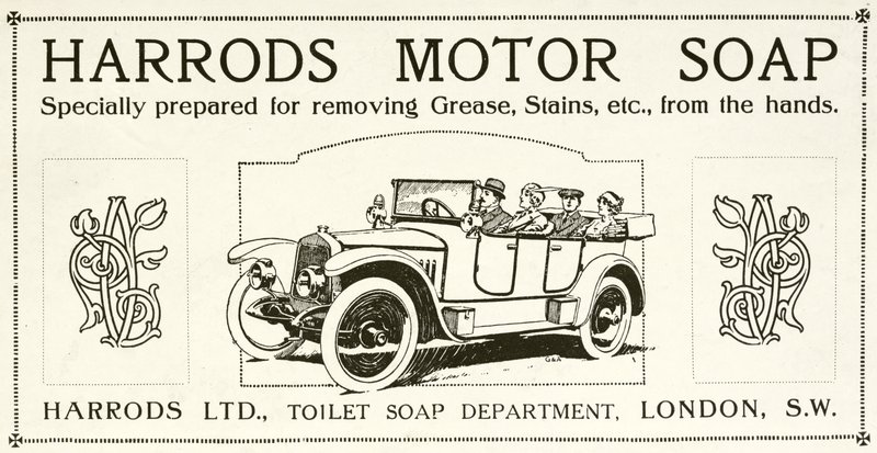 Harrods motor sabunu (lito) için reklam by English School