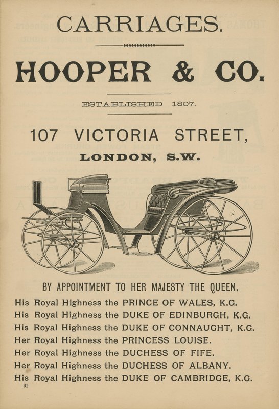 Hooper & Co vagonları için reklam by English School