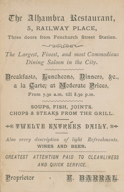 Alhambra Restaurant için Reklam by English School