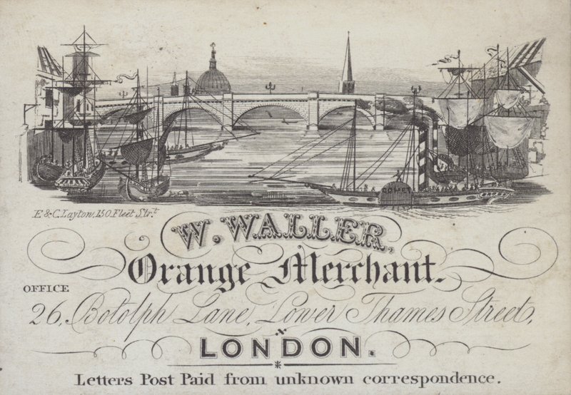 W Waller, Orange Merchant, Londra (lito) için reklam by English School