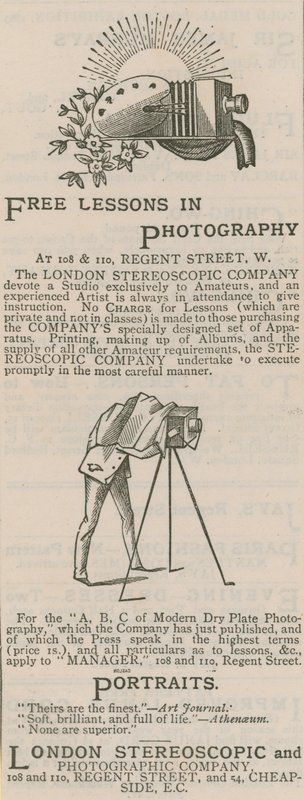 Londra Stereoskopik ve Fotoğraf Şirketi Reklamı by English School