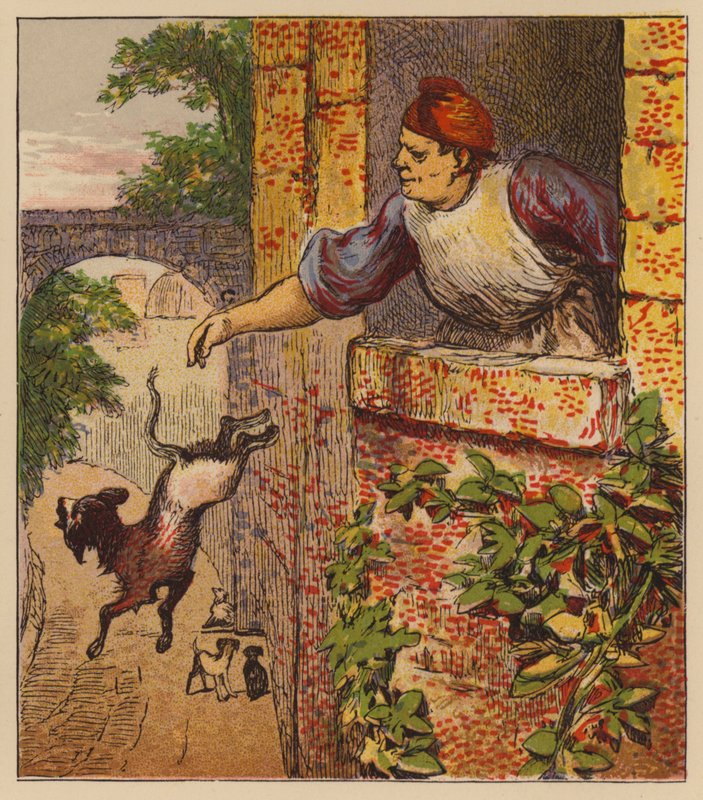 Ezop Masalları: Akşam Yemeğine Davet Edilen Köpek (renkli taş) by English School