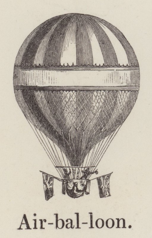 Hava balonu (gravür) by English School
