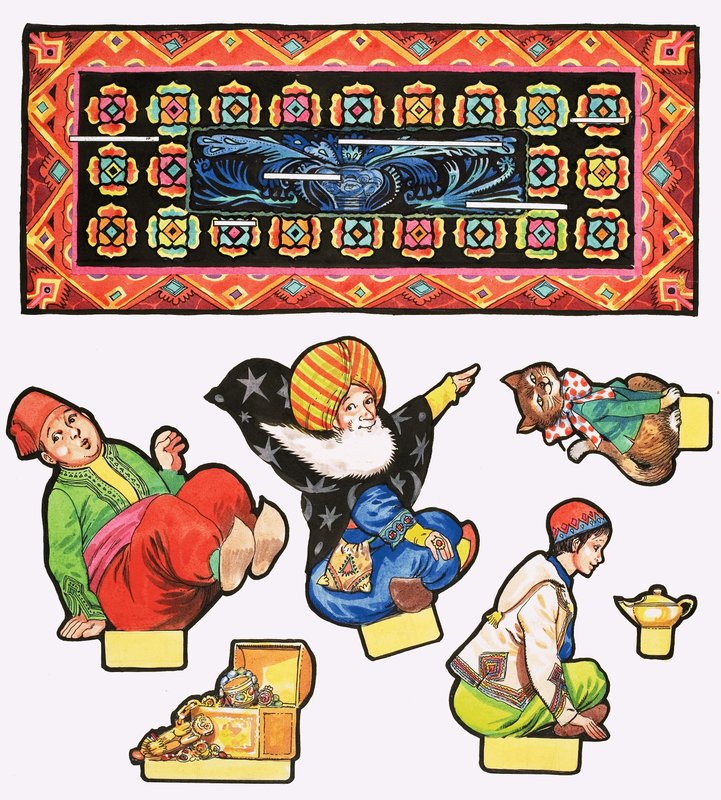 Aladdin kesme figürleri by English School