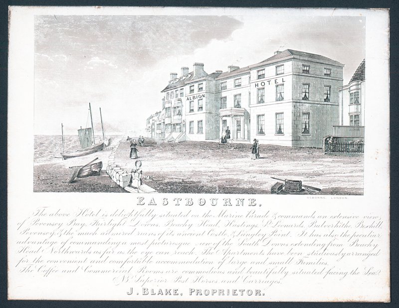 Albion Hotel, sahibi J Blake için ticari kart by English School