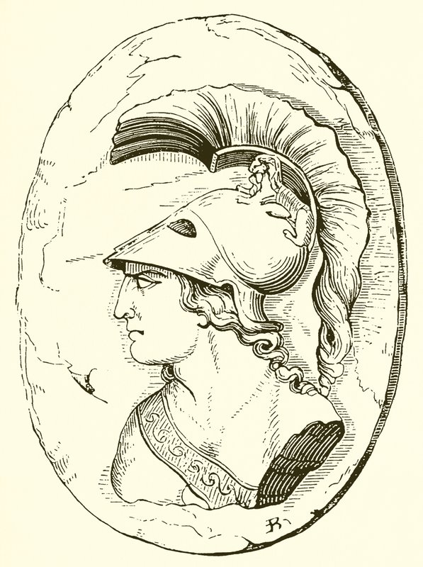 Alcibiades, Antik Bir Heykelden (gravür) by English School