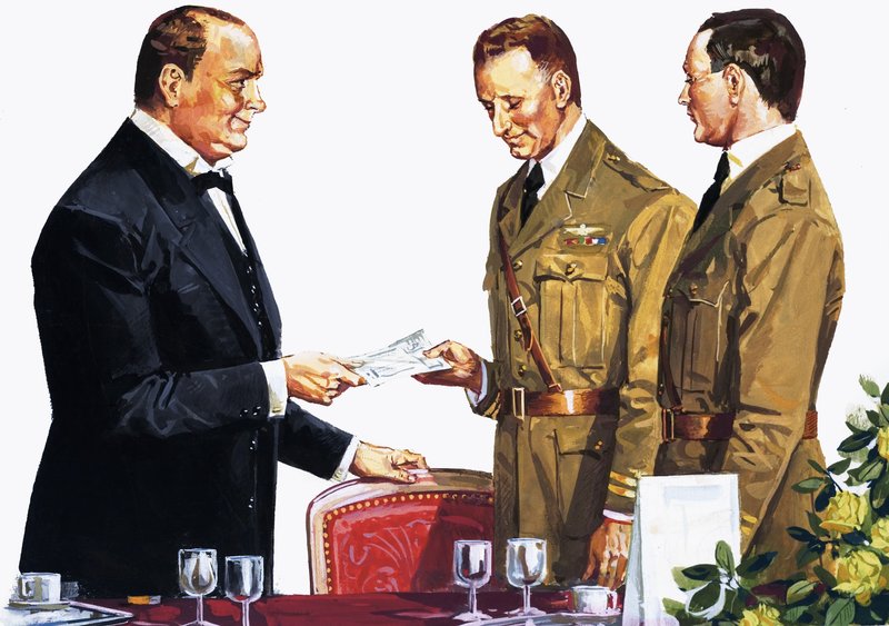 Alcock und Brown, Winston Churchill