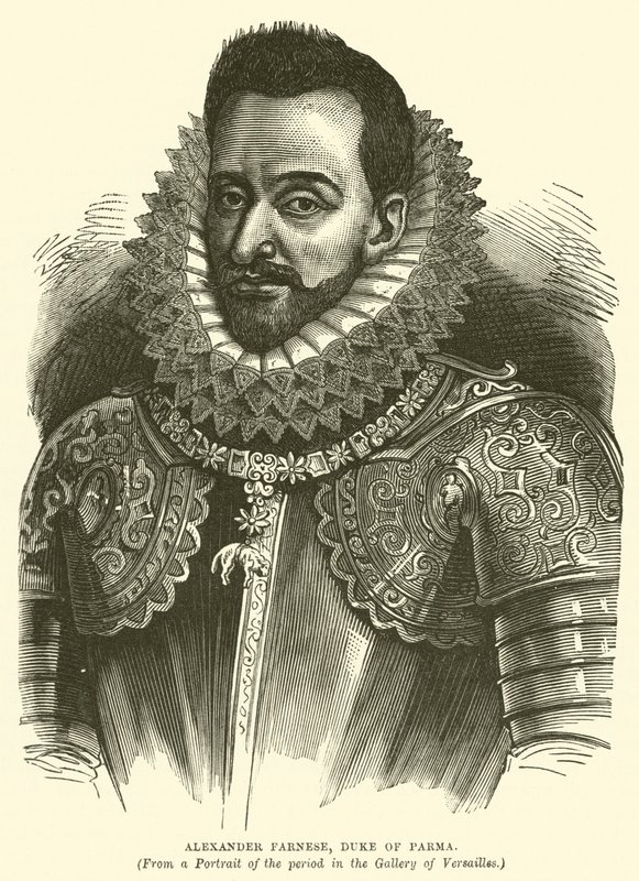 Alexander Farnese, Parma Dükü (gravür) by English School