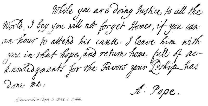 Alexander Pope (1688-1744), Earl Halifax