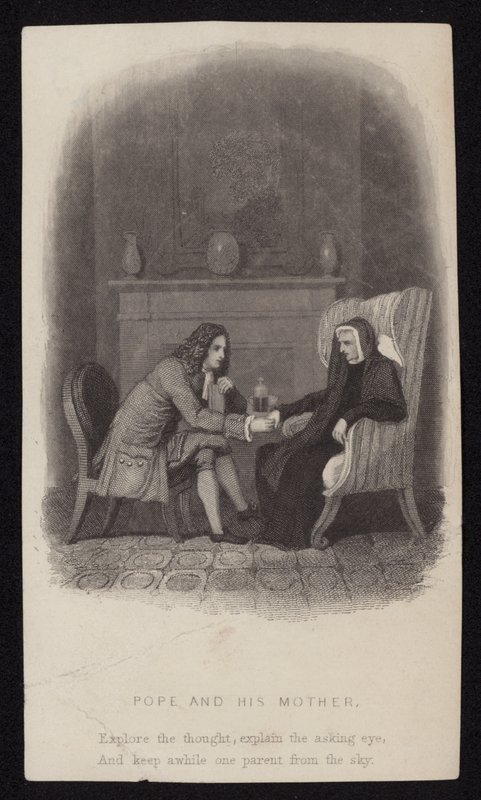 Alexander Pope ve annesi by English School