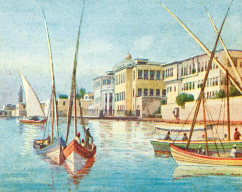 İskenderiye, Ras-et-Tin (renkli lito) by English School