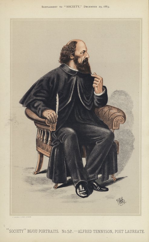 Alfred Tennyson, Şair Ödüllü (renkli taş) by English School