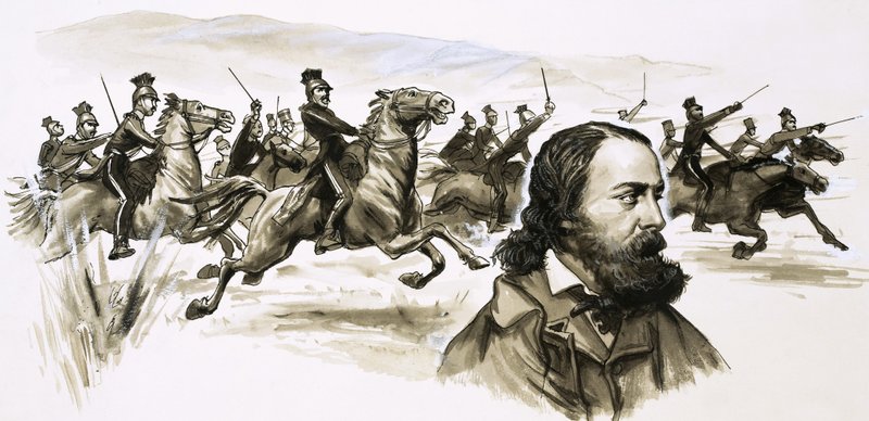 Arka planda Hafif Tugay Sorumlusu ile Alfred Tennyson by English School
