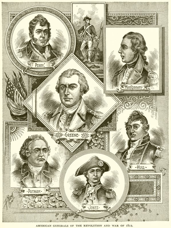 1812 Devrimi ve Savaşının Amerikan Generalleri by English School