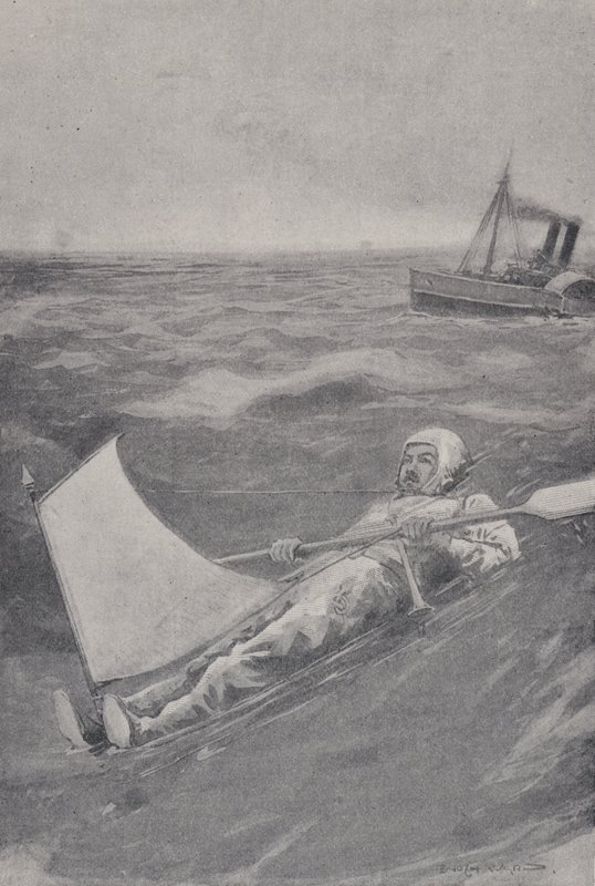 Amerikalı maceracı Paul Boyton, İngiliz Kanalı