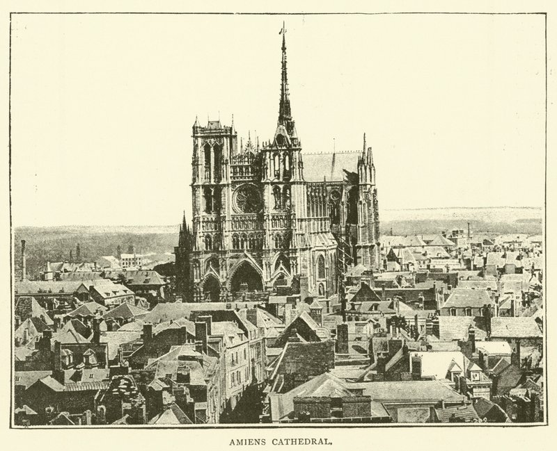 Amiens Katedrali (gravür) by English School