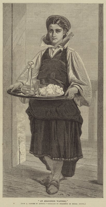 Aragonlu Garson (gravür) by English School
