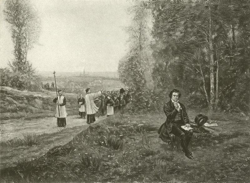 Beethoven hakkında bir anekdot (gravür) by English School