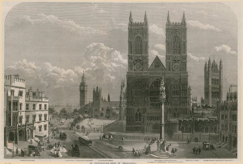 Westminster'da bir mimari grup by English School