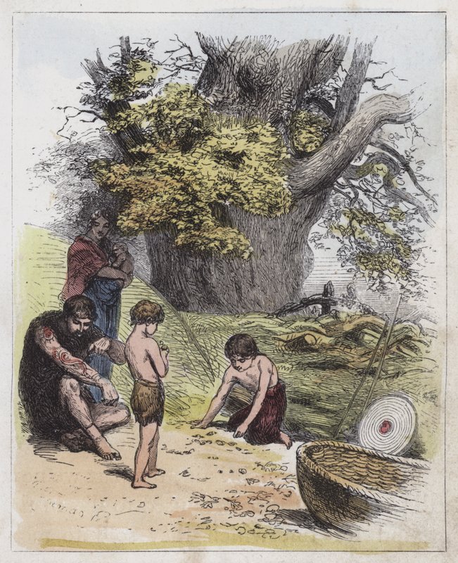 Eski Britanyalılar (renkli gravür) by English School