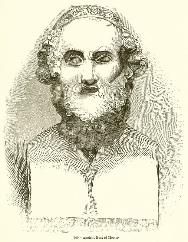 Homeros'un Antik Büstü by English School