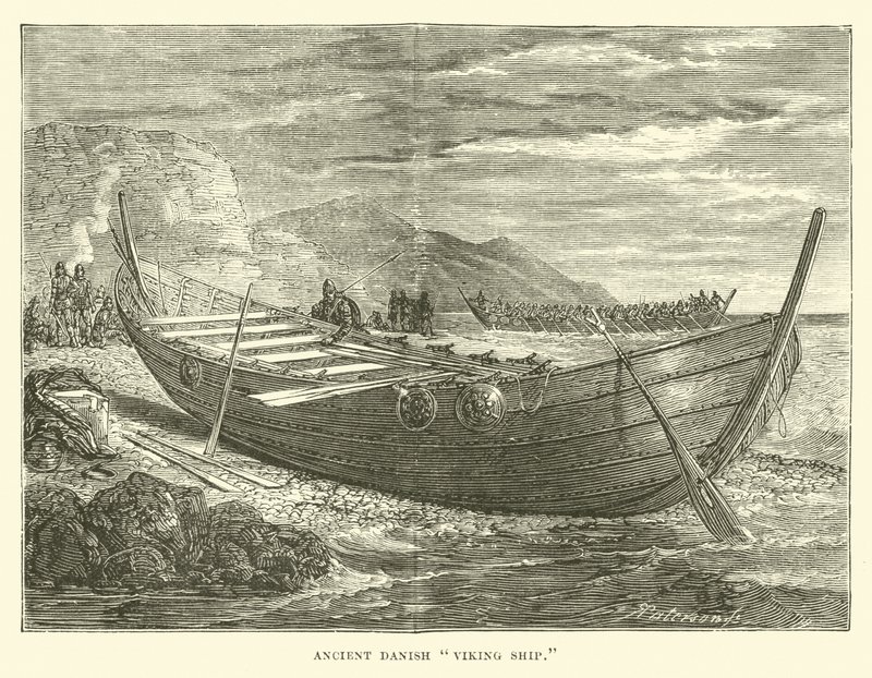 Eski Danimarka Viking Gemisi by English School