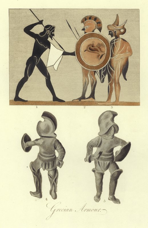 Antik Yunan zırhı by English School