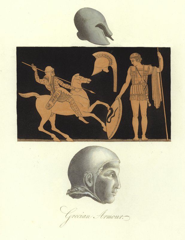 Antik Yunan zırhı by English School