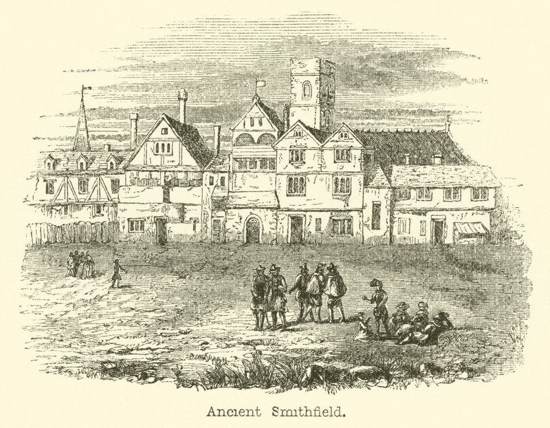 Antik Smithfield (gravür) by English School