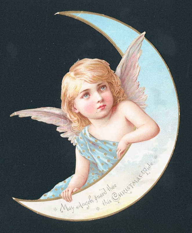 Melek ve ay hilal, Noel Kartı by English School