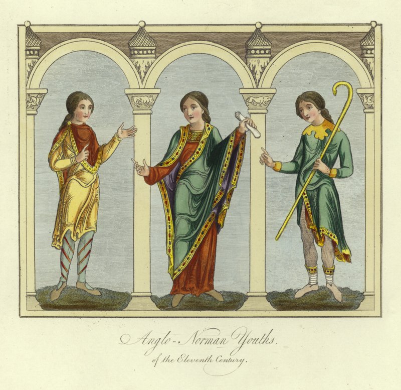 11. Yüzyılın İngiliz-Norman gençleri by English School