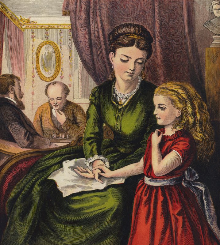 Ann ve annesi (renkli taş) by English School