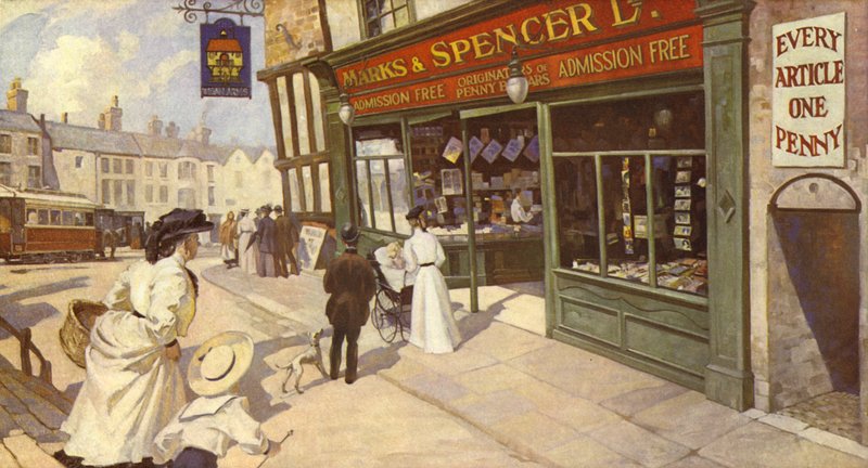 Yarı açık vitrinin başka bir türü, 1900 by English School