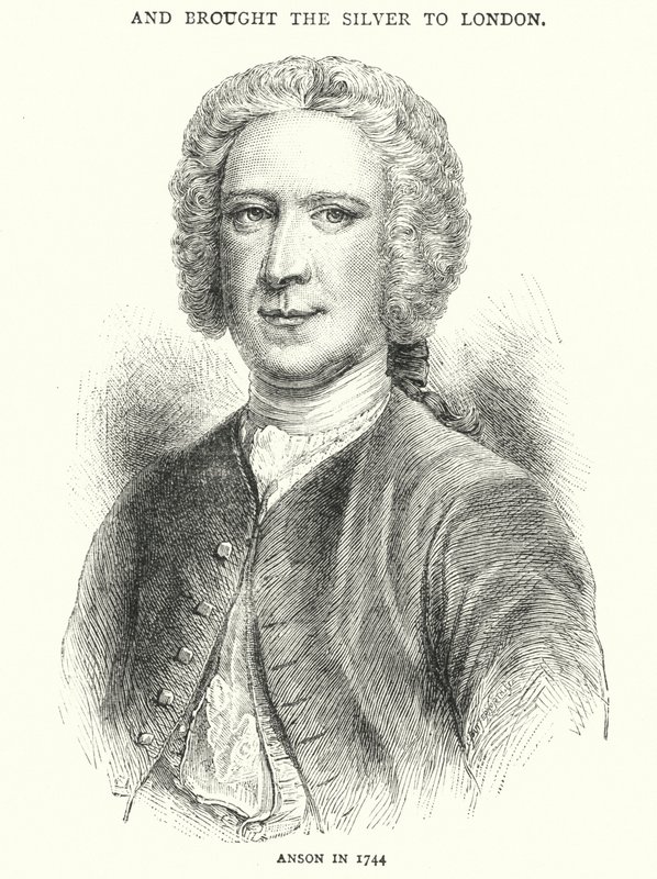 1744 yılında Anson (gravür) by English School