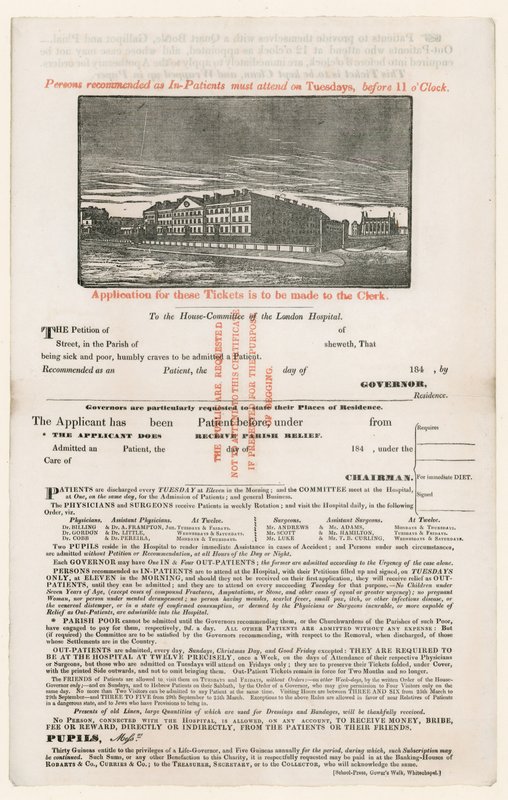 Londra Hastanesine giriş başvurusu by English School