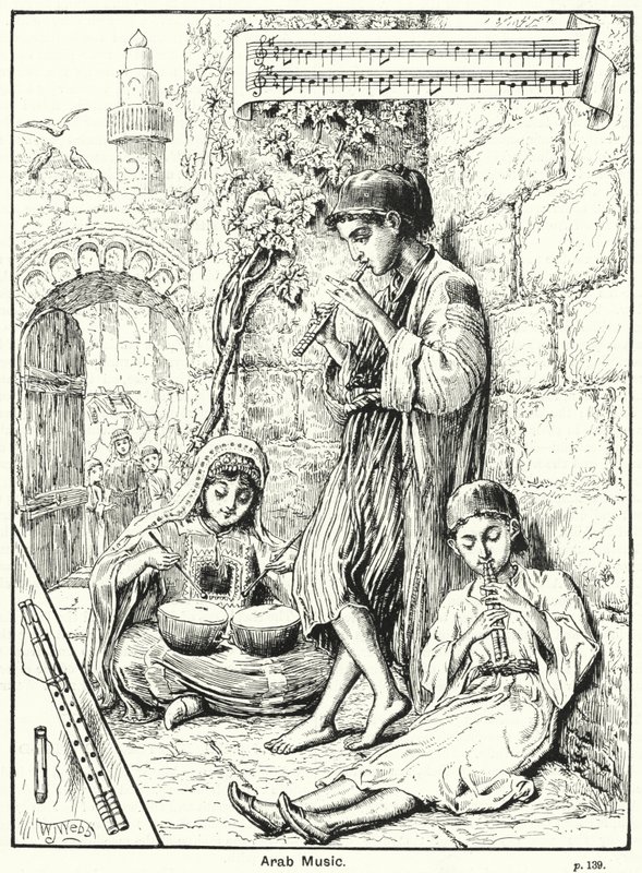 Arap Müziği (gravür) by English School