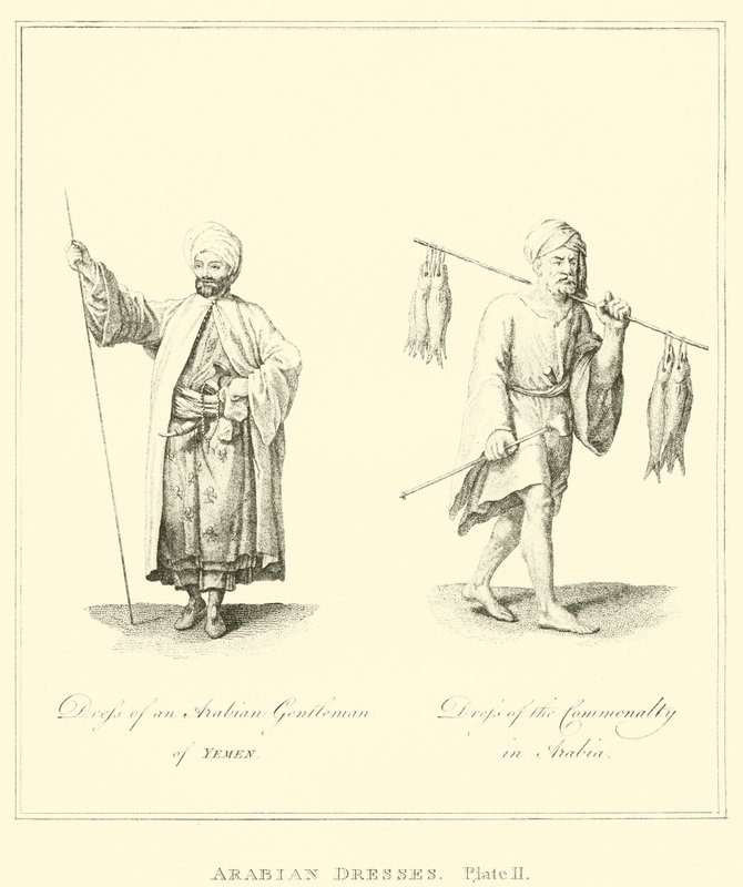 Arap Elbiseleri (gravür) by English School